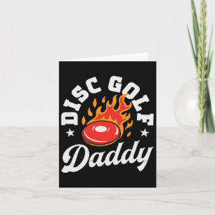 Disc Golf Daddy Father's Day Disc Golfing Dad Retr Card