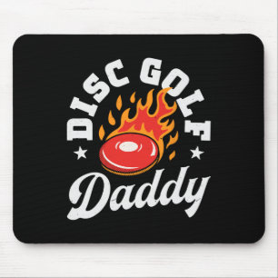 Disc Golf Daddy Father's Day Disc Golfing Dad Retr Mouse Pad