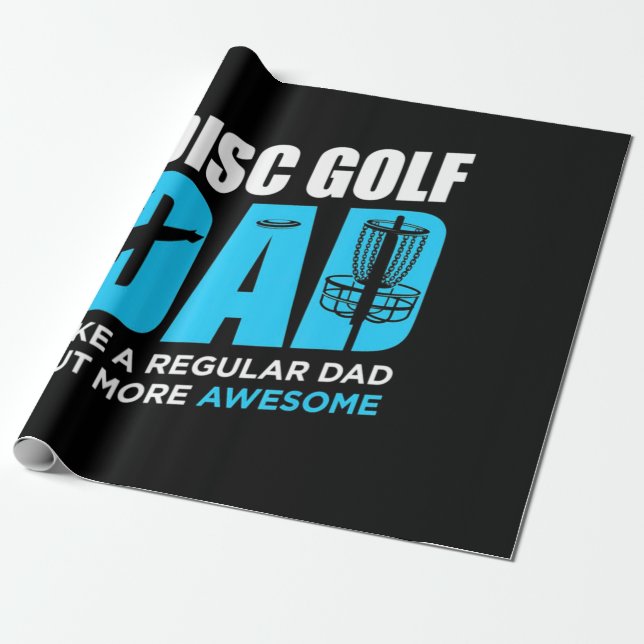 Disc Golf Daddy Wrapping Paper (Unrolled)