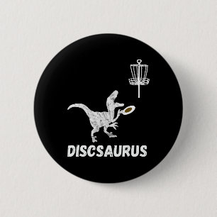 Disc Golf Dinosaur Frolfing T-rex Dino Funny Disc  2 Inch Round Button