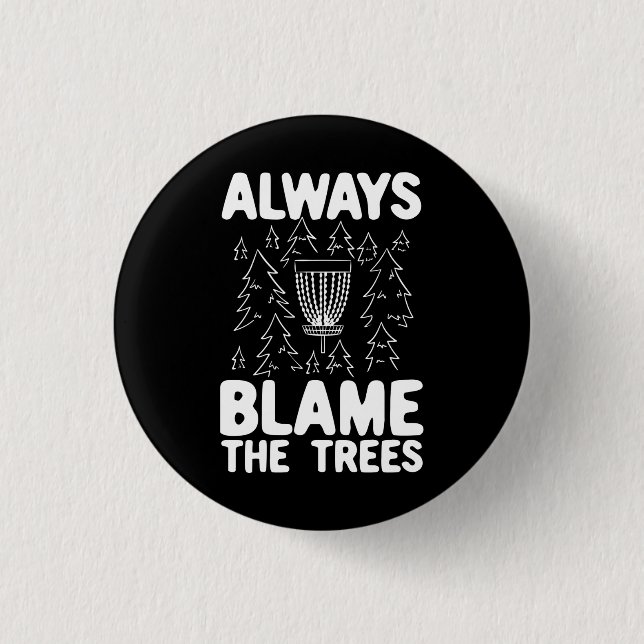 Disc Golf Disc Basket Gift 1 Inch Round Button (Front)