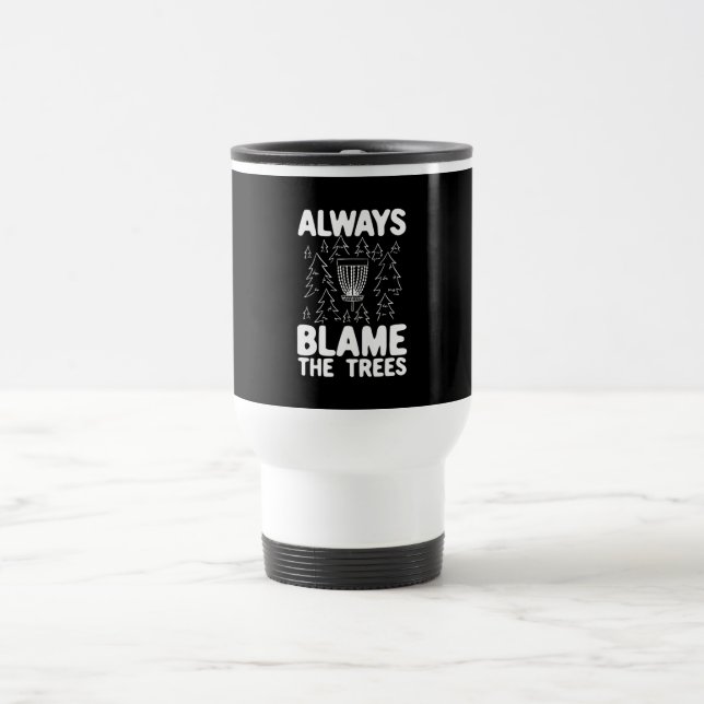 Disc Golf Disc Basket Gift Travel Mug (Center)