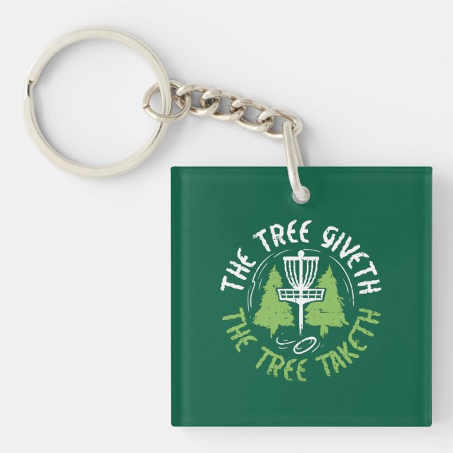 Disc Golf Disc Golf Player Gift Keychain (Front)
