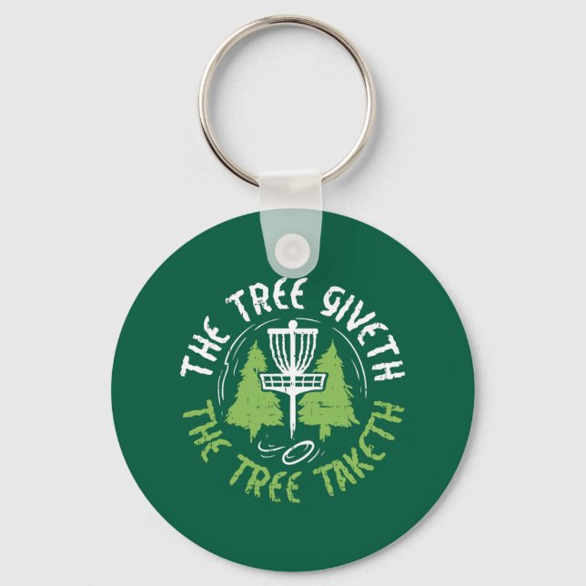 Disc Golf Disc Golf Player Gift Keychain (Front)