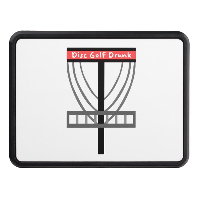 Disc Golf Drunk Trailer Hitch Cover (Front)