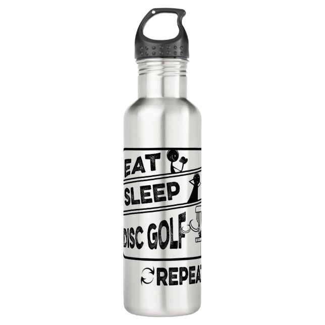 Disc Golf Eat Sleep Repeat 710 Ml Water Bottle (Front)