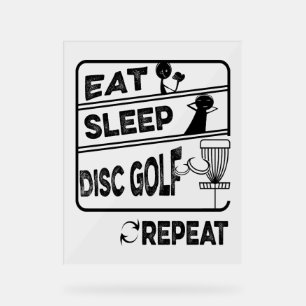 Disc Golf Eat Sleep Repeat Acrylic Sign