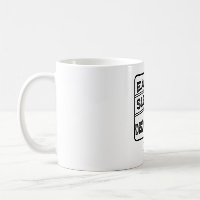 Disc Golf Eat Sleep Repeat Coffee Mug (Left)