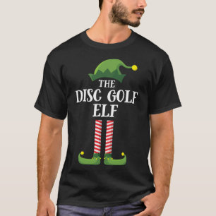 Disc Golf Elf Matching Family Christmas Party T-Shirt