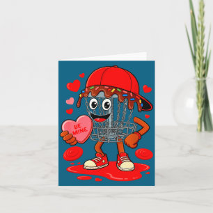 Disc Golf Equipment Player Valentine Artwork Card