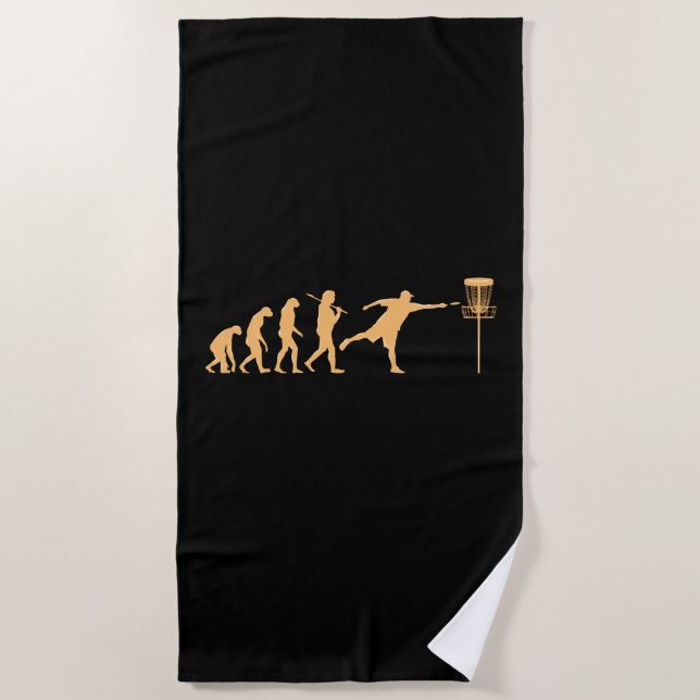 Disc Golf Evolution Beach Towel (Front)