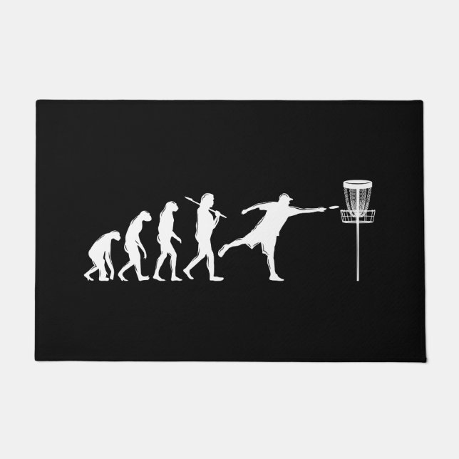 Disc Golf Evolution Disc Golf Gifts Doormat (Front)