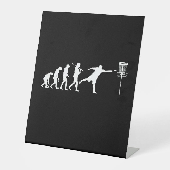 Disc Golf Evolution Disc Golf Gifts Pedestal Sign (Front)