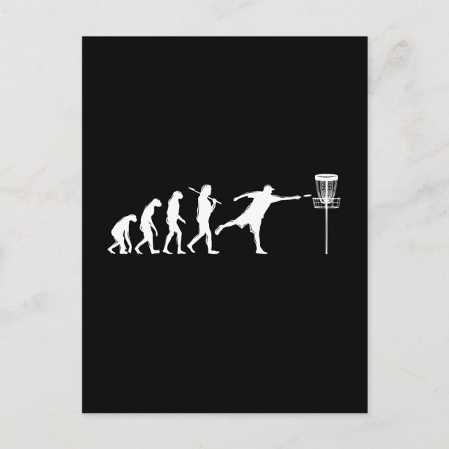 Disc Golf Evolution Disc Golf Gifts Postcard (Front)