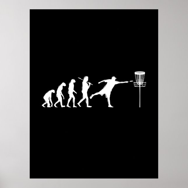 Disc Golf Evolution Disc Golf Gifts Poster (Front)