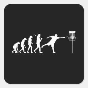 Disc Golf Evolution Disc Golf Gifts Square Sticker