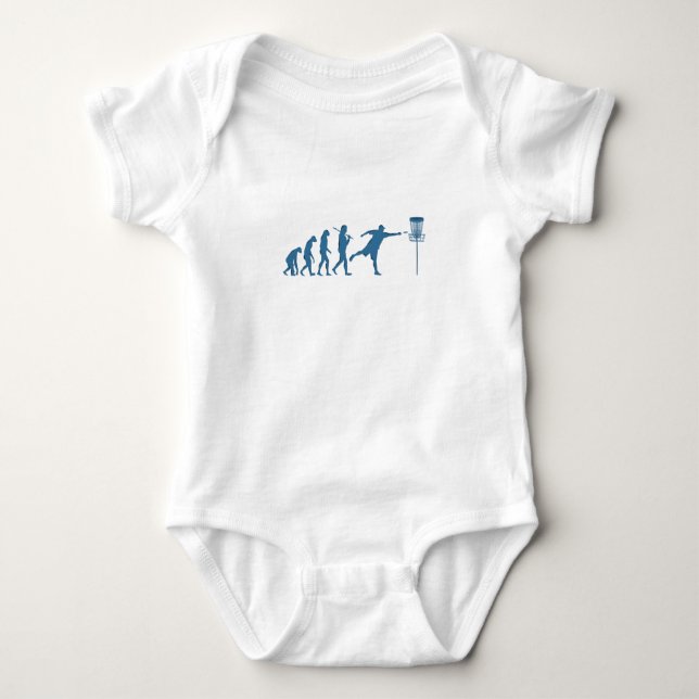 Disc Golf Evolution - Fun Gift for Disc Golfer Baby Bodysuit (Front)