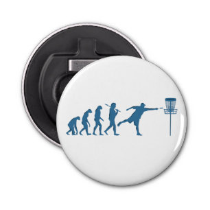 Disc Golf Evolution - Fun Gift for Disc Golfer Bottle Opener