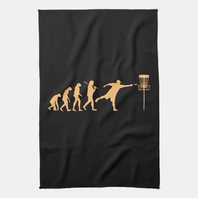 Disc Golf Evolution Kitchen Towel (Vertical)