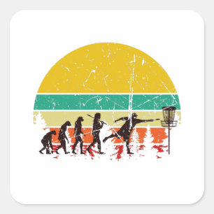Disc Golf Evolution Square Sticker
