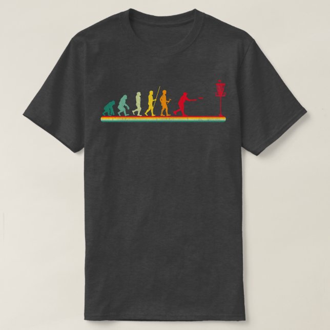 Disc Golf Evolution  T-Shirt (Design Front)