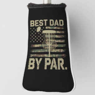 Disc Golf Frisbee Best Dad Par Camo US flag Golfer Head Cover