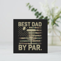Disc Golf Frisbee Best Dad Par Camo US flag Golfer