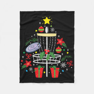 Disc Golf Frisbee Christmas Ornament Tree Funny Gi Fleece Blanket