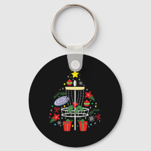 Disc Golf Frisbee Christmas Ornament Tree Funny Gi Keychain