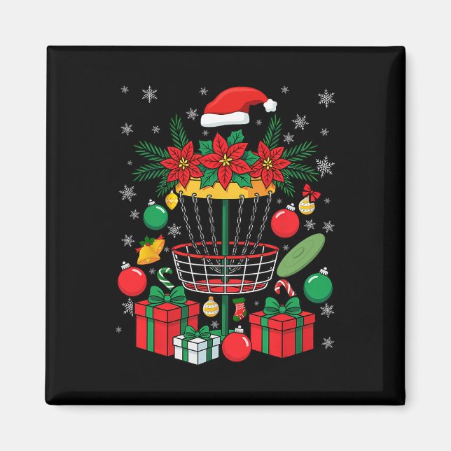 Disc Golf Frisbee Christmas Ornament Tree Funny Me Magnet (Front)