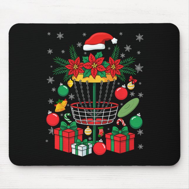 Disc Golf Frisbee Christmas Ornament Tree Funny Me Mouse Pad (Front)
