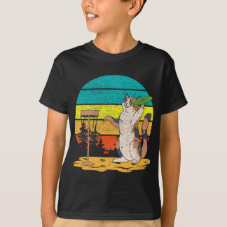 Disc-Golf-Frisbee-Golf Disc Sport-Players Cute Cat T-Shirt