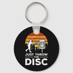 Disc Golf Frisbee Golf Just Throw The Disc Keychain