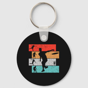 Disc Golf Frisbee Mens Boys Kids Keychain
