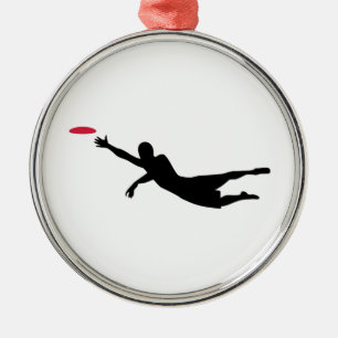 Disc golf frisbee metal ornament