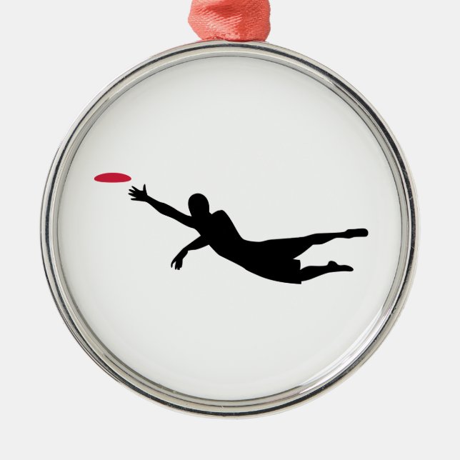 Disc golf frisbee metal ornament (Front)