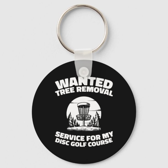 Disc Golf Frisbee Outdoor Sport - Tree _2  Keychain (Front)