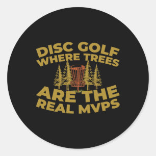 Disc Golf Frisbee - Outdoor Sport Tree _3  Classic Round Sticker