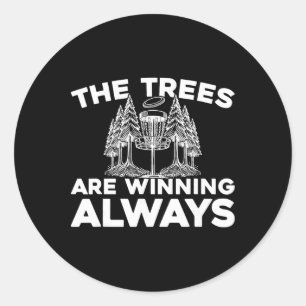 Disc Golf Frisbee Outdoor Sport - Tree _4 Classic Round Sticker
