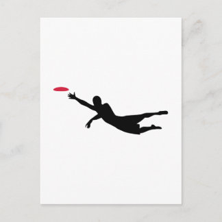 Disc golf frisbee postcard