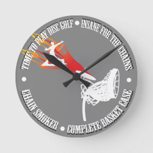 Disc Golf Frolf Customizable Clock