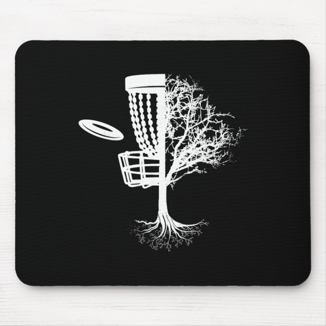 Disc Golf Frolf Flying Half Tree Frisbee Golf Frol Mouse Pad (Front)