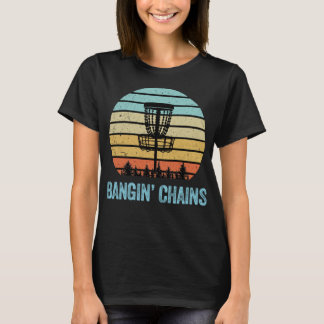 Disc Golf Funny Banging Chains Retro Disc Golf Gif T-Shirt
