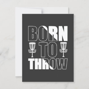 Disc Golf Funny Born To Throw Frisbee Postcard
