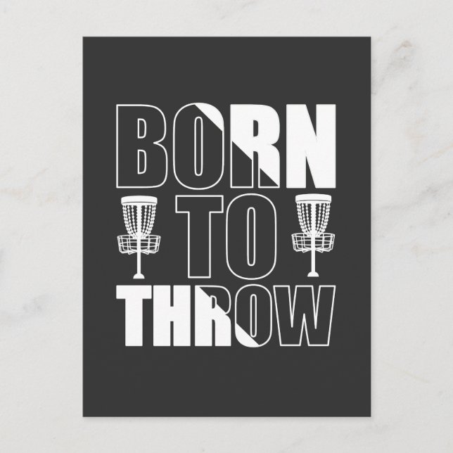 Disc Golf Funny Born To Throw Frisbee Postcard (Front)
