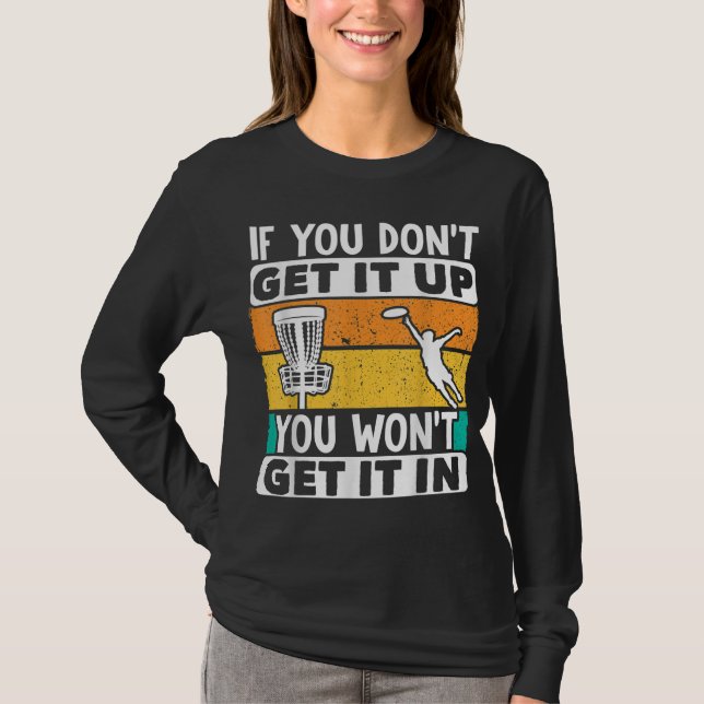 Disc Golf Funny Disc Jokey Frisbee Golf Funny Disc T-Shirt (Front)