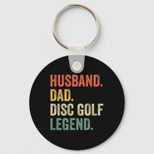 Disc Golf Funny Husband Dad Legend Vintage Frisbee Keychain