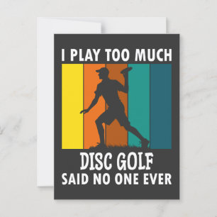 Disc Golf Funny Saying Retro Disc Golf Postcard