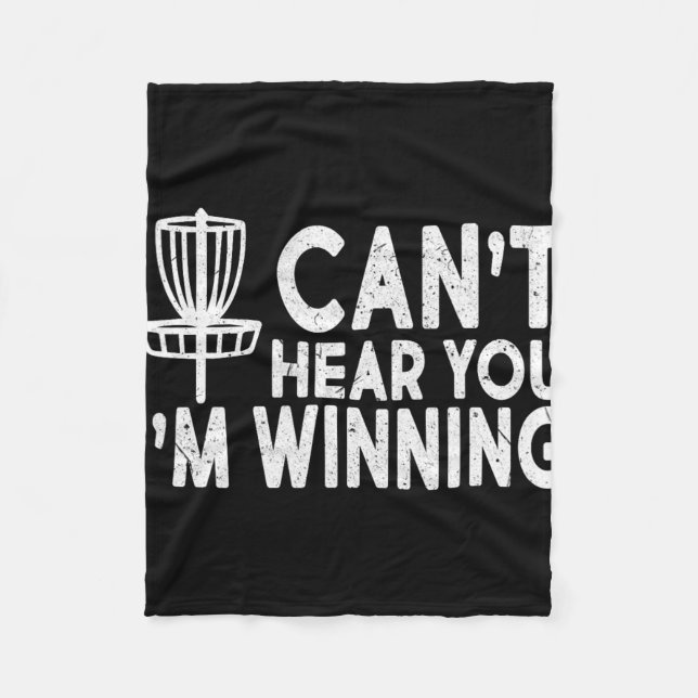 Disc Golf Funny Winner Champion Design  Fleece Blanket (Front)