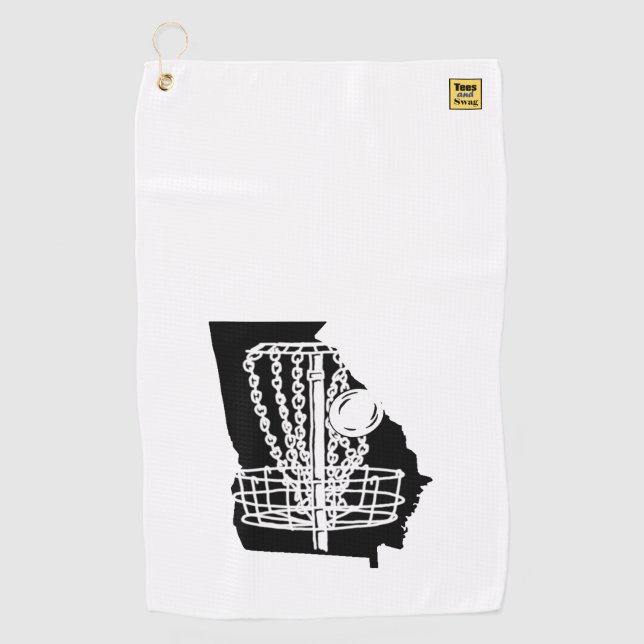 Disc golf Georgia - serviette pour votre sac de di (Devant)